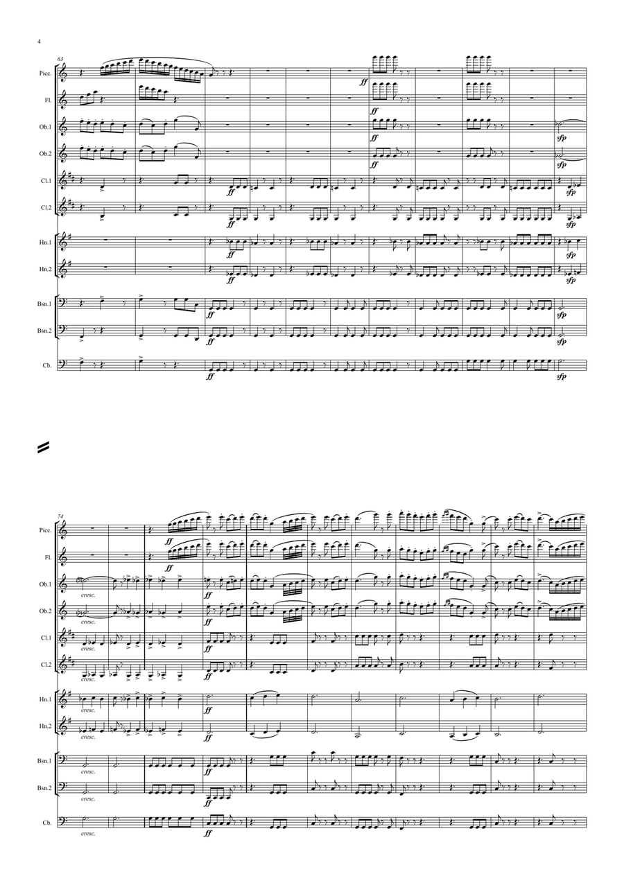 English Dances, Set 2, Op. 33: No. 2. Con Brio Large Ensemble scores gallery preview page 4
