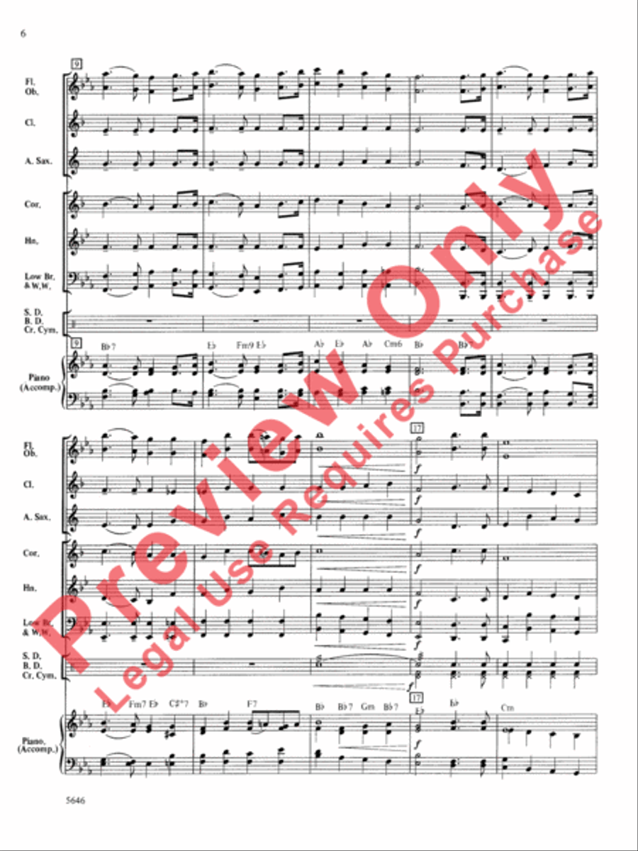 Three National Anthems (Star-Spangled Banner, O Canada!, America/God Save the Queen) Concert Band scores gallery preview page 7