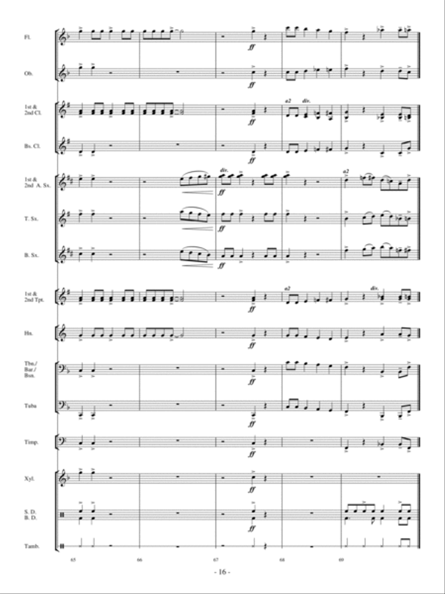 Sax Attack! Concert Band scores gallery preview page 15