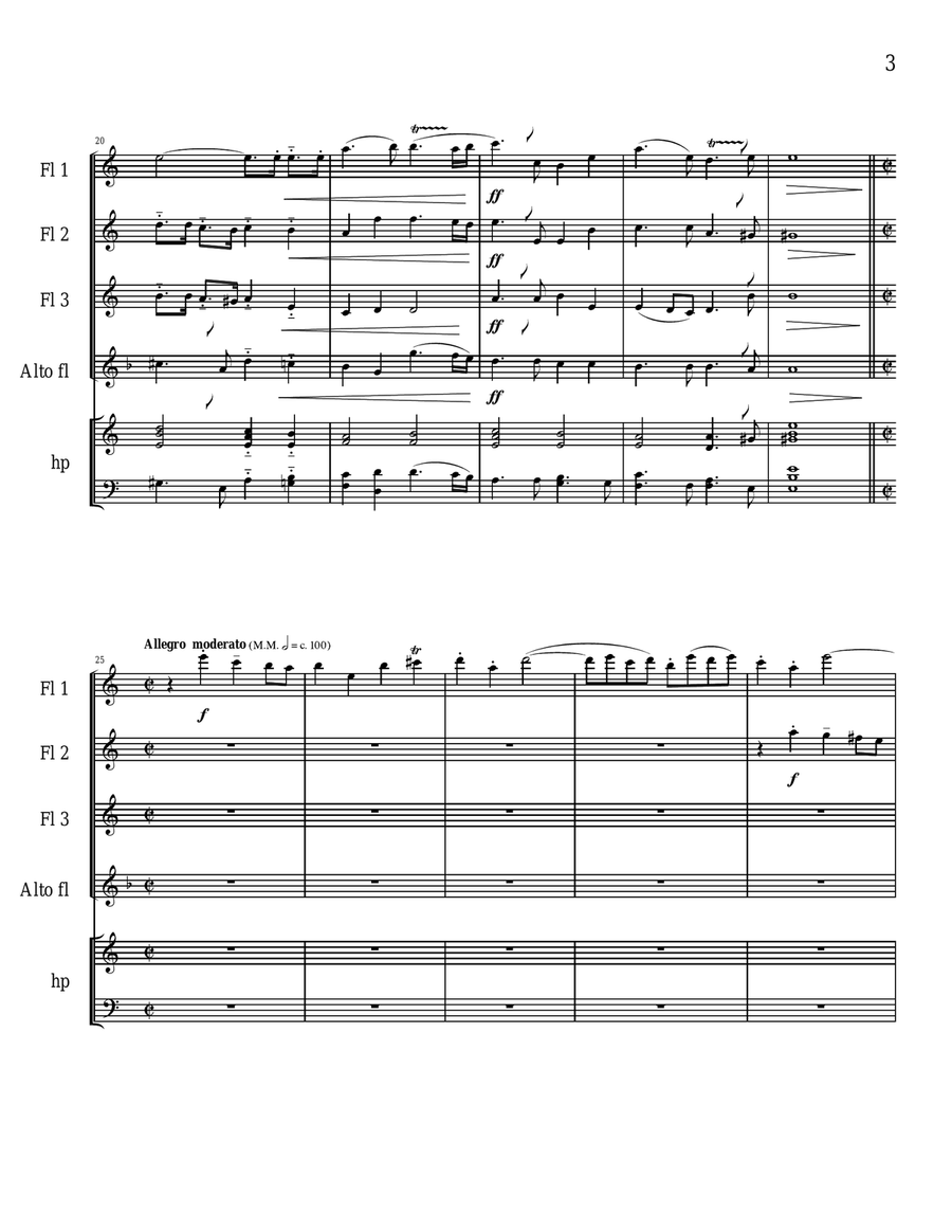 Handel's Messiah Selections for Flute Quartet Flute Quartet scores gallery preview page 3