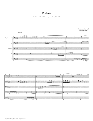Prelude 11 from Well-Tempered Clavier, Book 2 (Euphonium-Tuba Quintet)