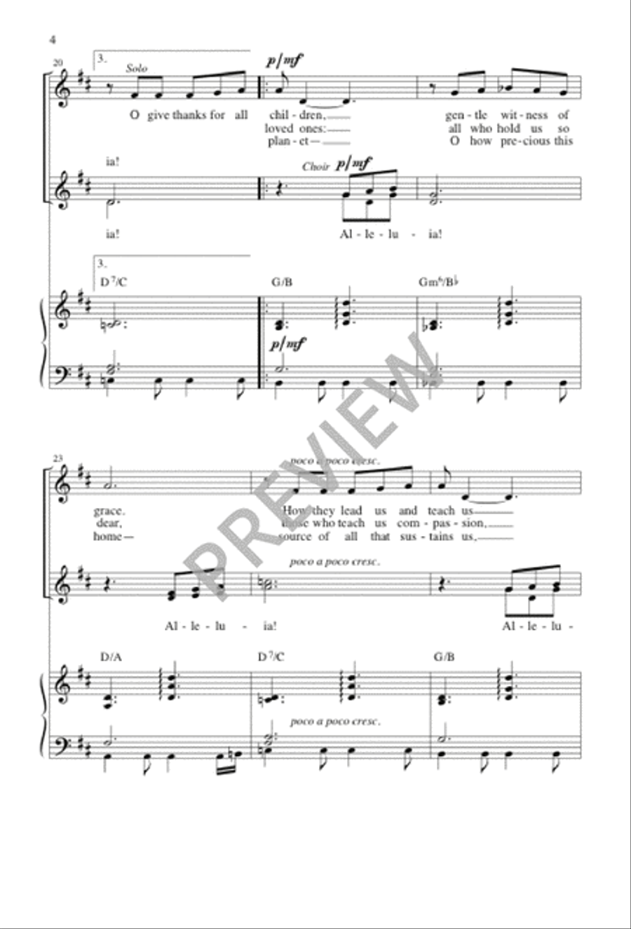 Sing with All the Children of Earth Unison Choir scores gallery preview page 5
