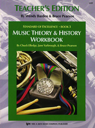 Book cover for Standard of Excellence Book 3, Music Theory & History Workbook-Teacher