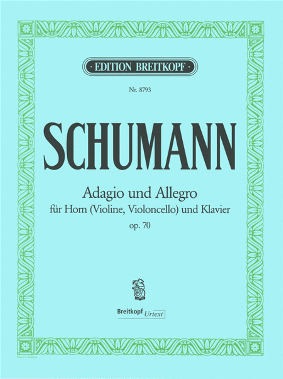 Adagio and Allegro in A flat major op. 70 Violin Solo scores gallery preview page 1
