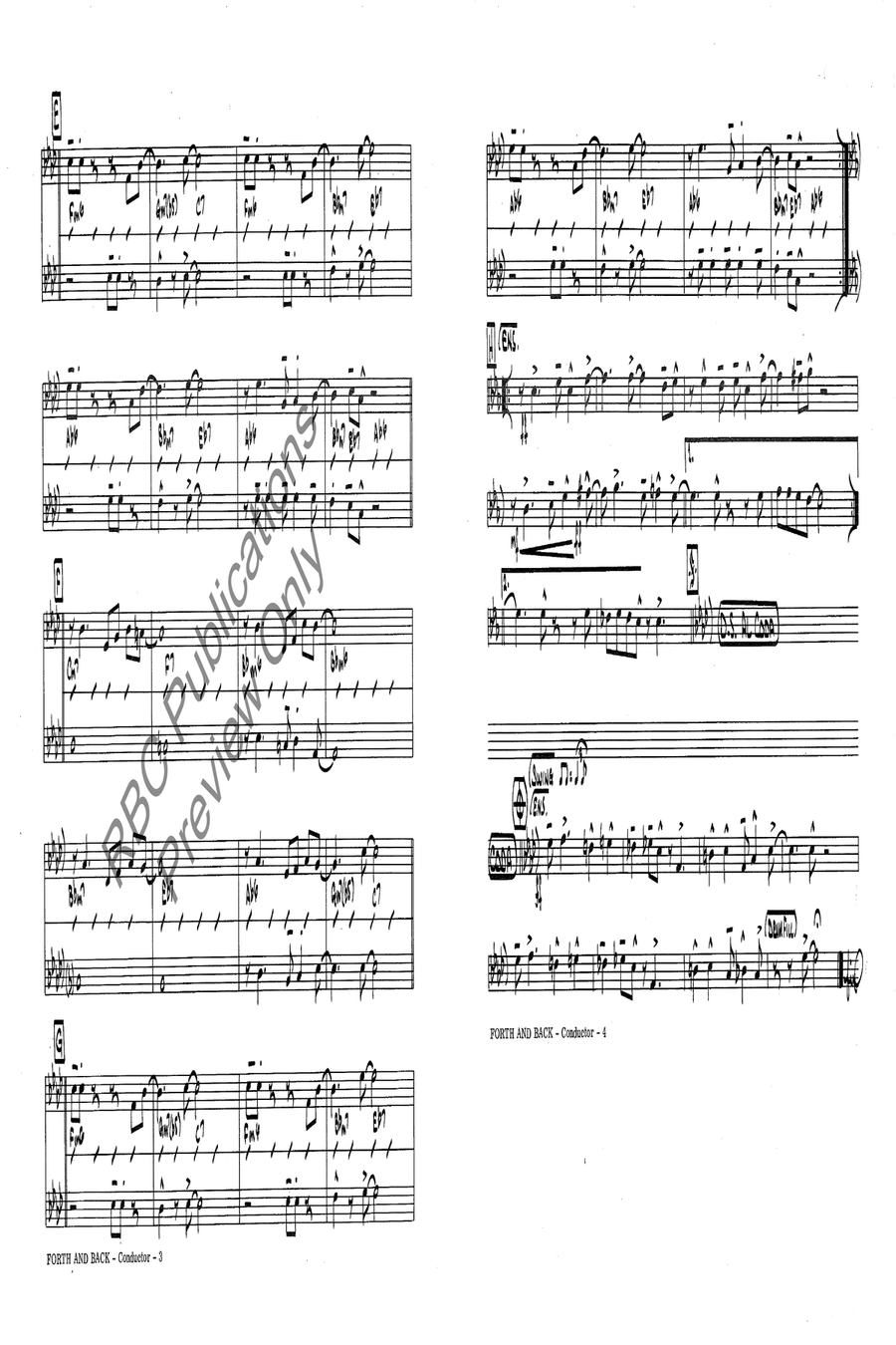 Forth And Back Jazz Ensemble scores gallery preview page 4