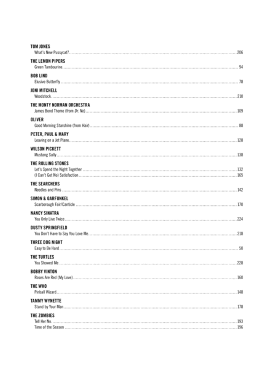 Greatest Hits -- The 1960s for Piano Piano, Vocal, Guitar scores gallery preview page 4