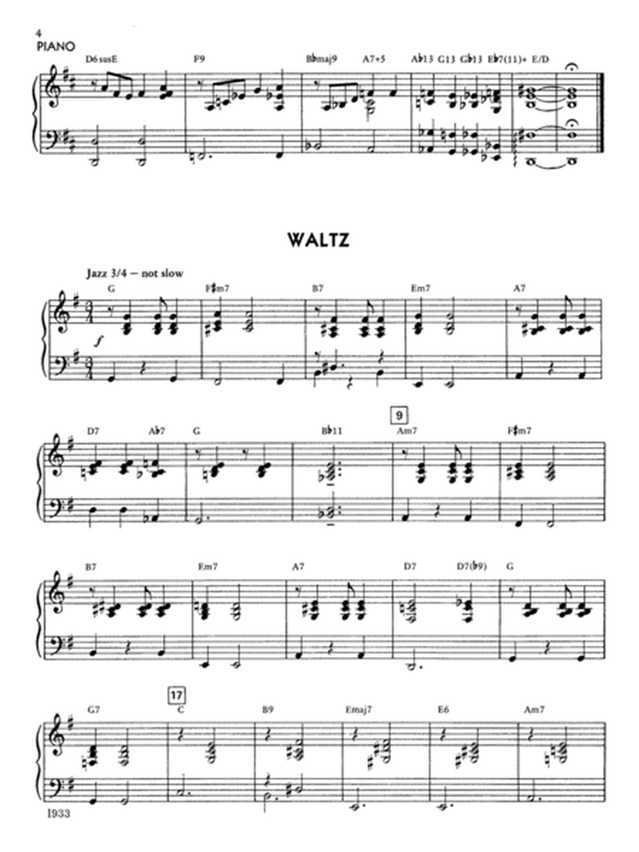 Jazz Suite for Strings and Rhythm: Piano Accompaniment