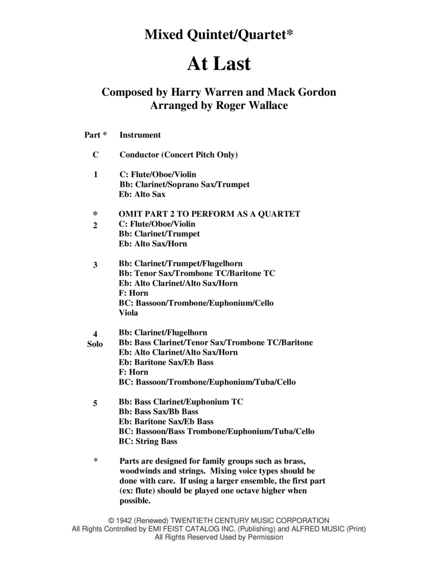 At Last String Quartet scores gallery preview page 1