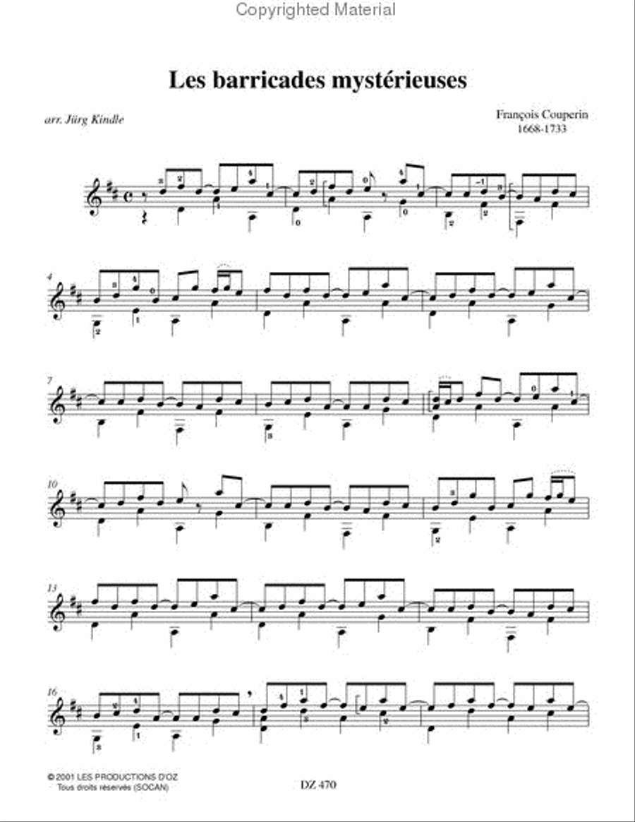 Les barricades mystérieuses Classical Guitar scores gallery preview page 2