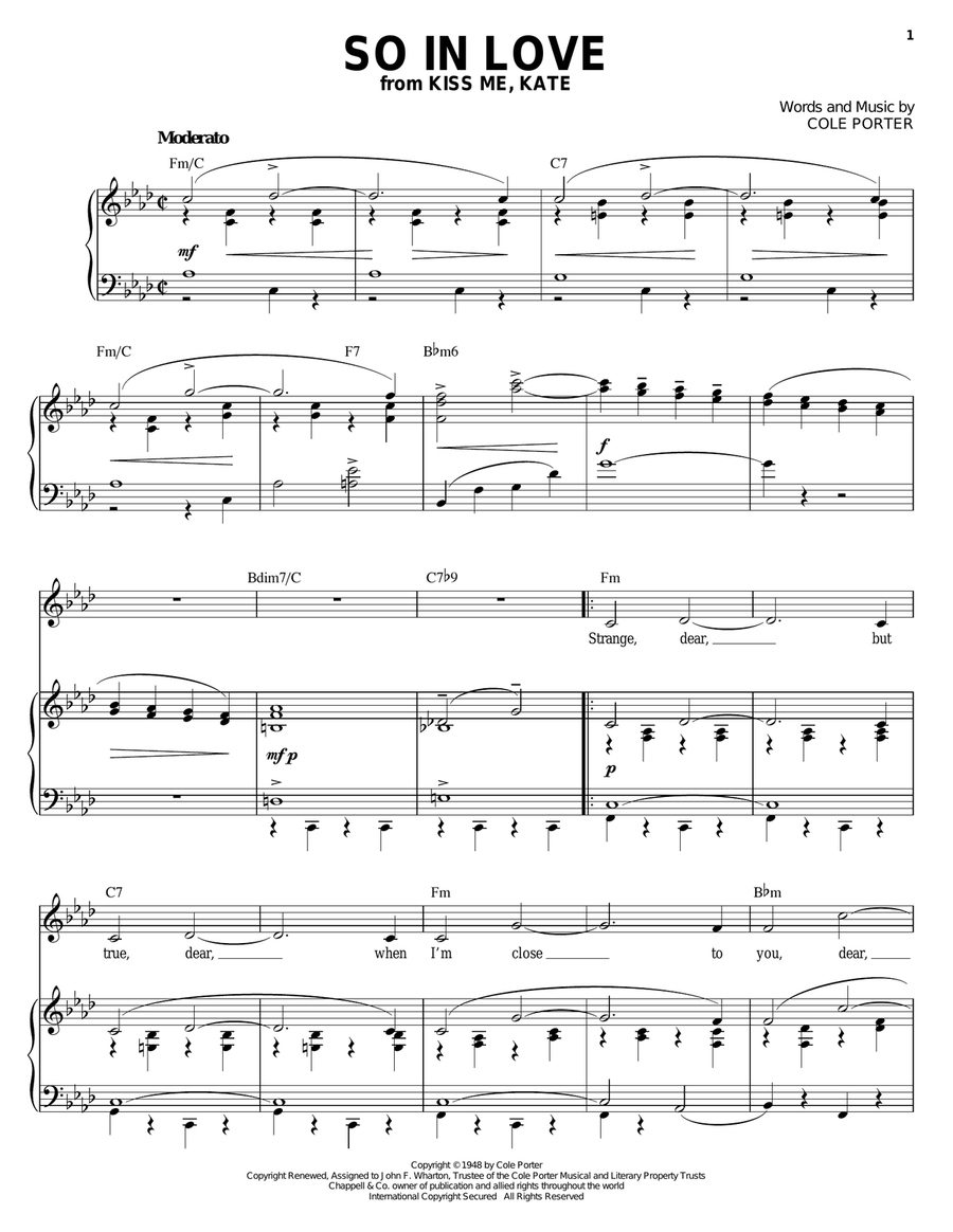 So In Love (from Kiss Me, Kate) Guitar scores gallery preview page 1