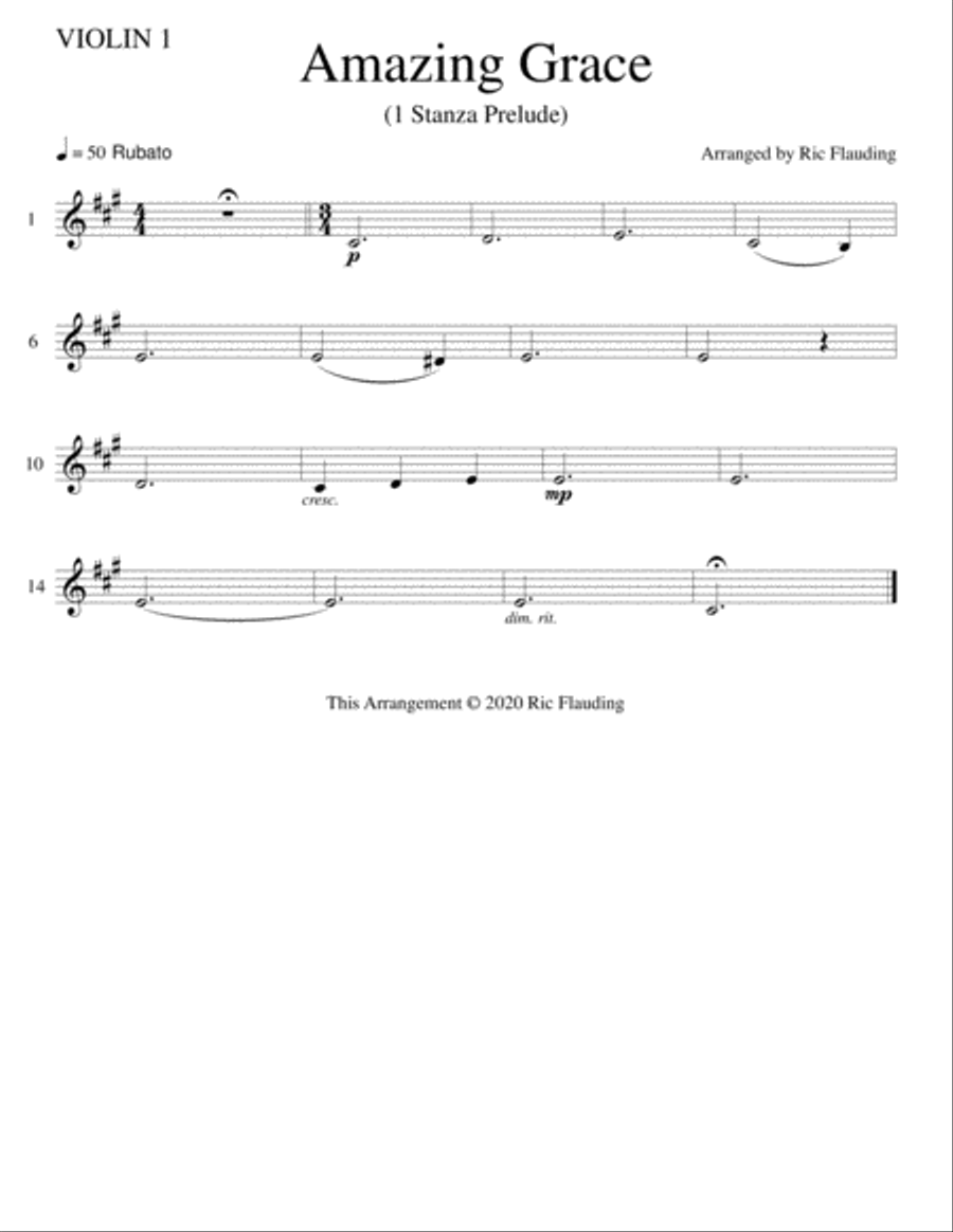 Amazing Grace (Viola & Strings) String Orchestra scores gallery preview page 5