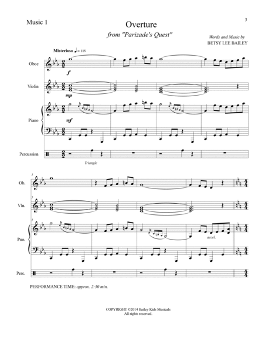 Parizade's Quest - Score Part 1