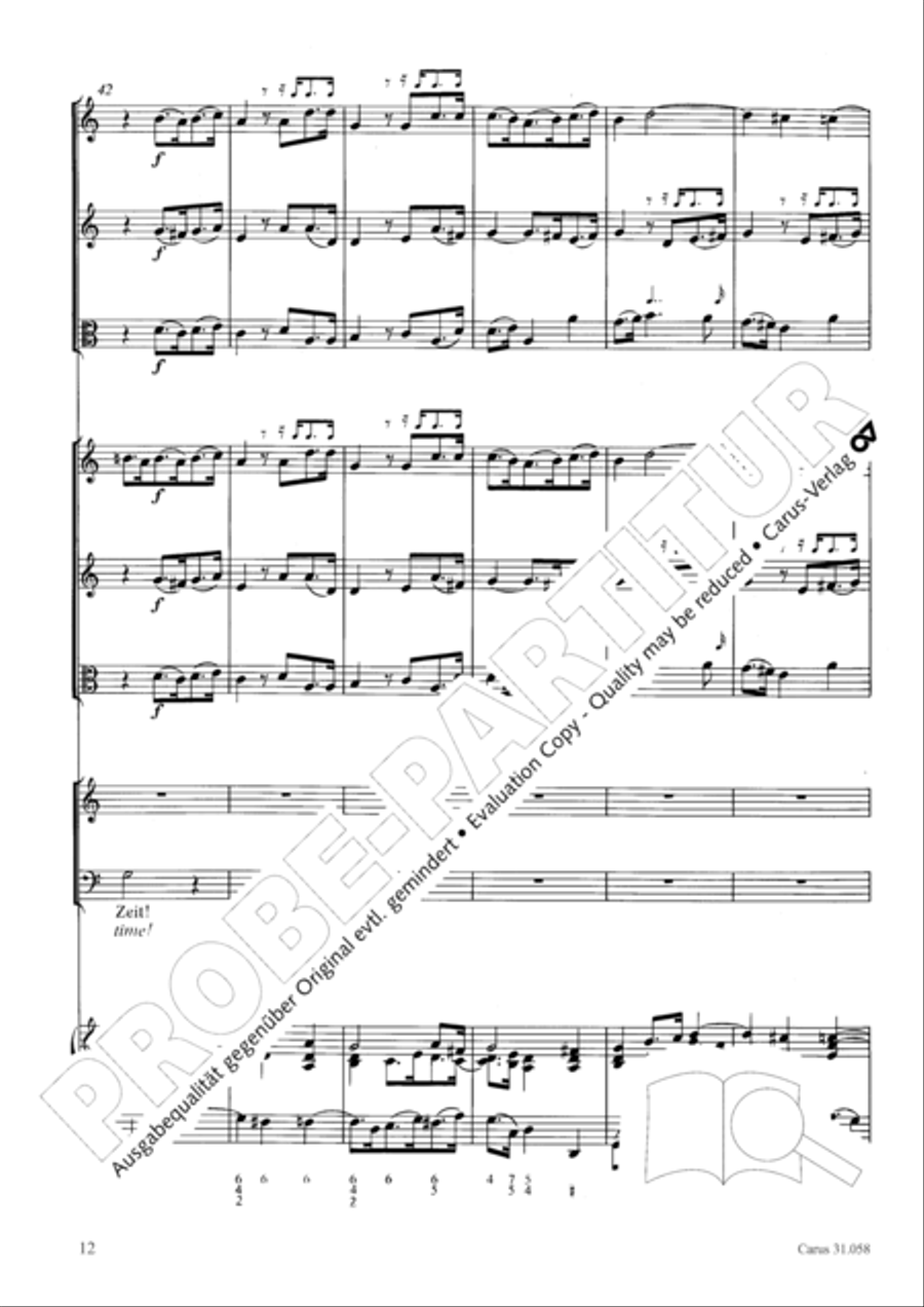 O God, what glut of care and pain (Ach Gott, wie manches Herzeleid) Orchestra scores gallery preview page 13