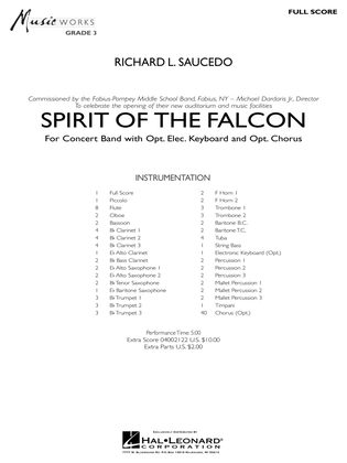 Book cover for Spirit Of The Falcon - Full Score