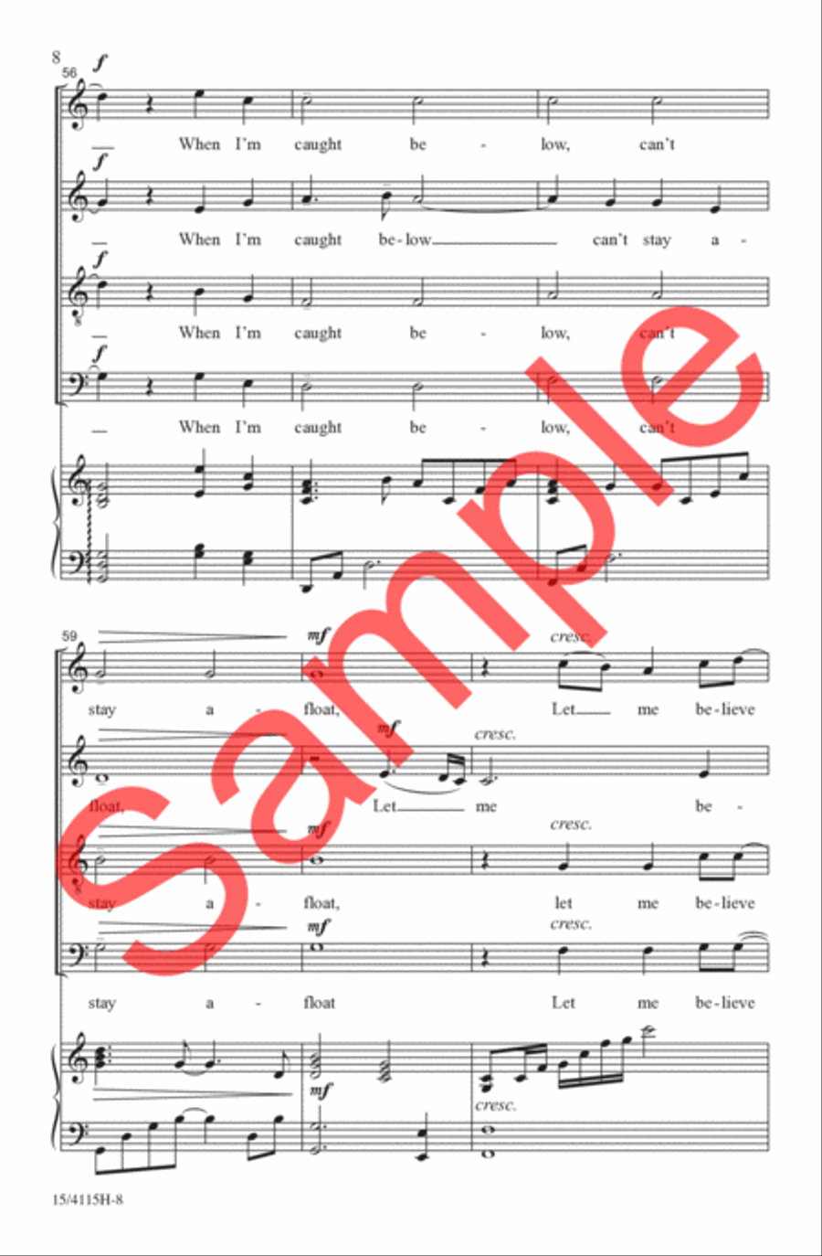 Let Me Believe Let Me Believe 4-Part scores gallery preview page 8