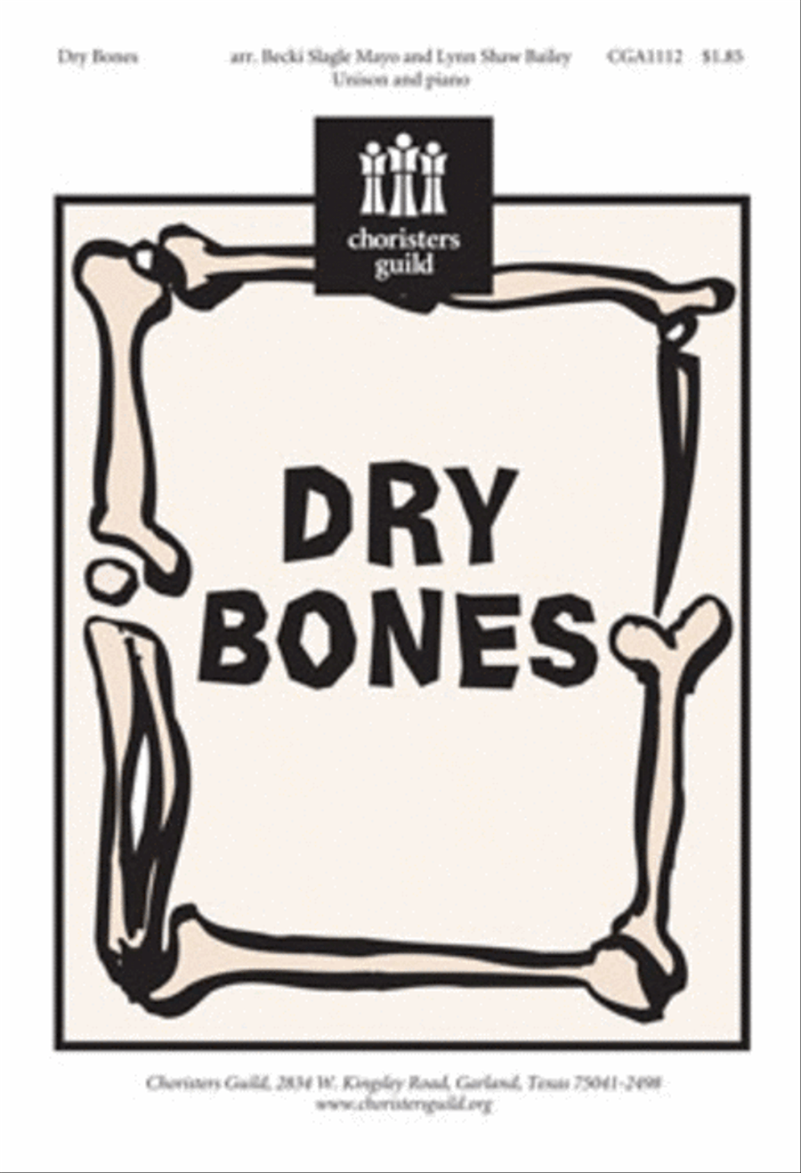 Dry Bones Unison Choir scores gallery preview page 1