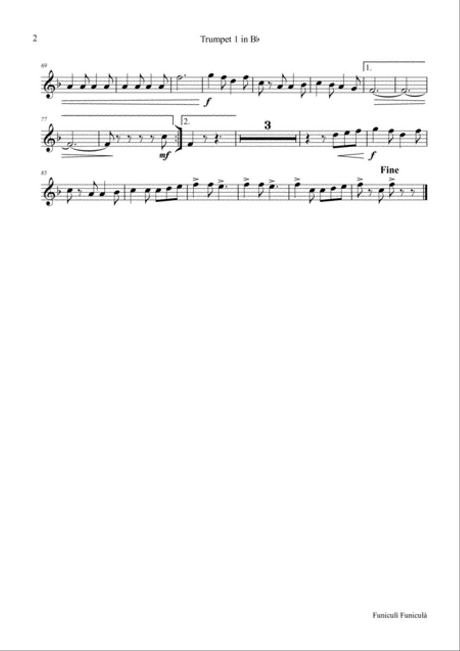 Funiculi Funicula - Italian Evergreen - Brass Quintet Brass Quintet scores gallery preview page 6