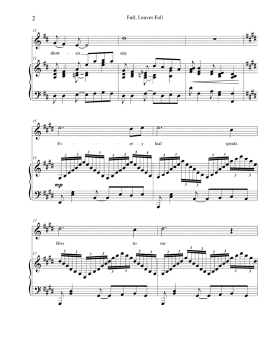 Three Sisters - A Song Cycle for Lyric Coloratura Soprano Coloratura Soprano scores gallery preview page 3