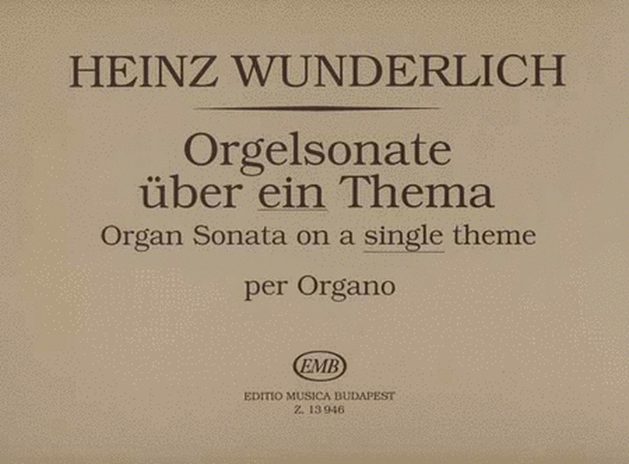 Orgelsonate über ein Thema