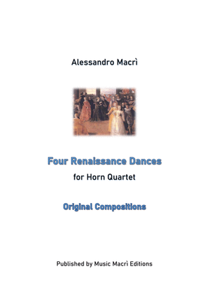 Book cover for Four Renaissance Dances for Horn Quartet