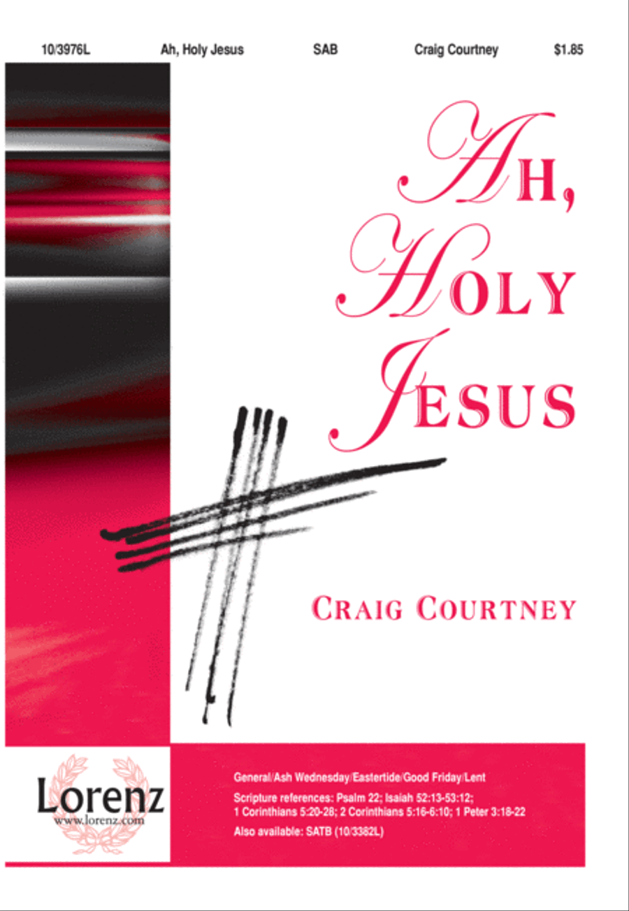 Ah, Holy Jesus 3-Part scores gallery preview page 1
