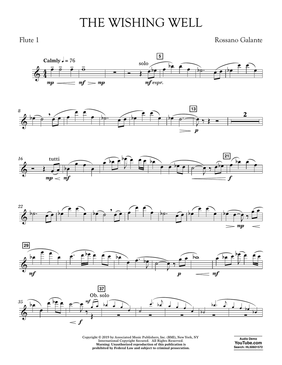 The Wishing Well - Flute 1 Flute scores gallery preview page 1