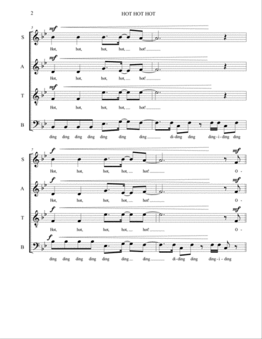 Hot Hot Hot Hot Hot Hot 4-Part scores gallery preview page 2
