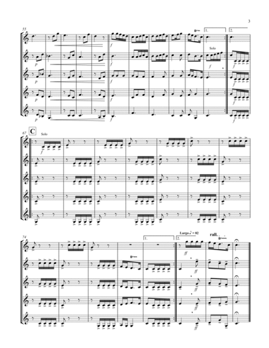 Allegro (from "Sonata for Trumpet") (Bb) (Euphonium Quintet - Treble Clef) image number null