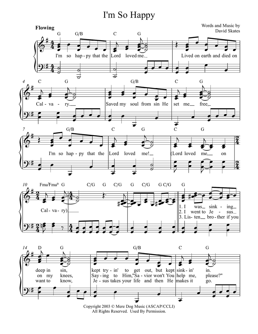 I'm So Happy I'm So Happy Voice scores gallery preview page 1
