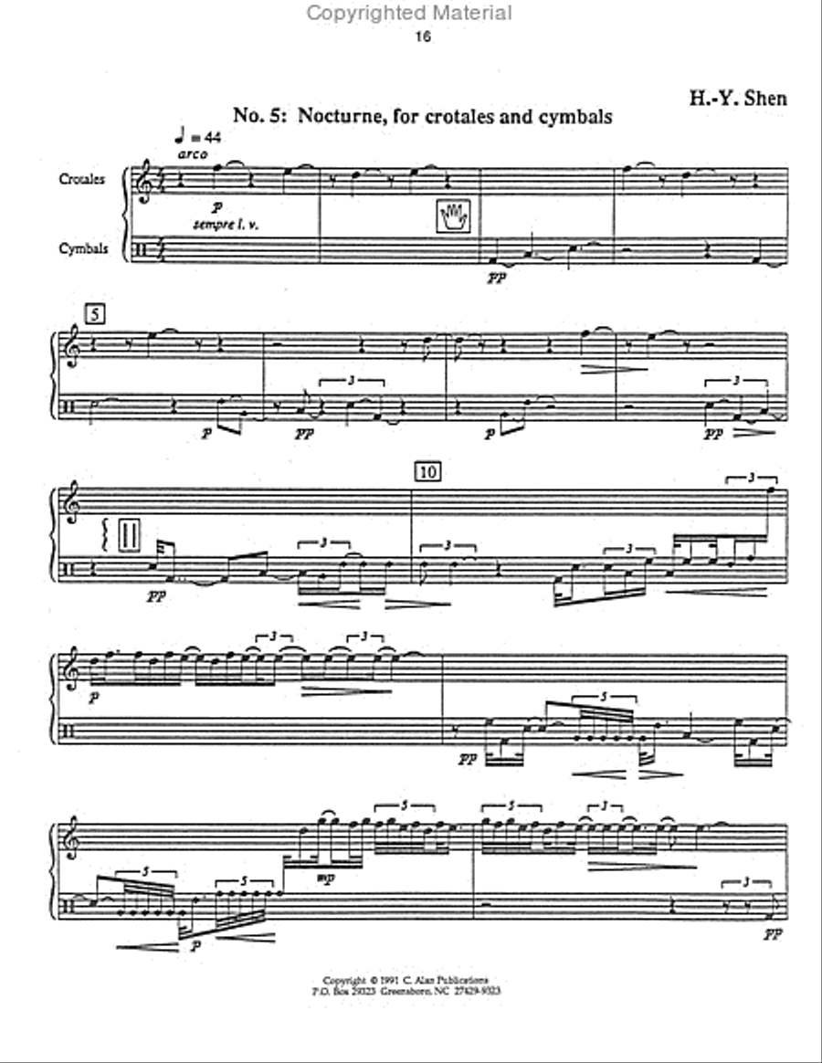 Six Concert Etudes Percussion Ensemble scores gallery preview page 7