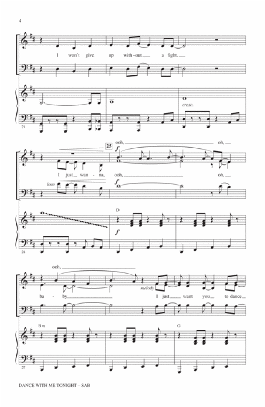 Dance With Me Tonight Dance With Me Tonight 3-Part scores gallery preview page 3
