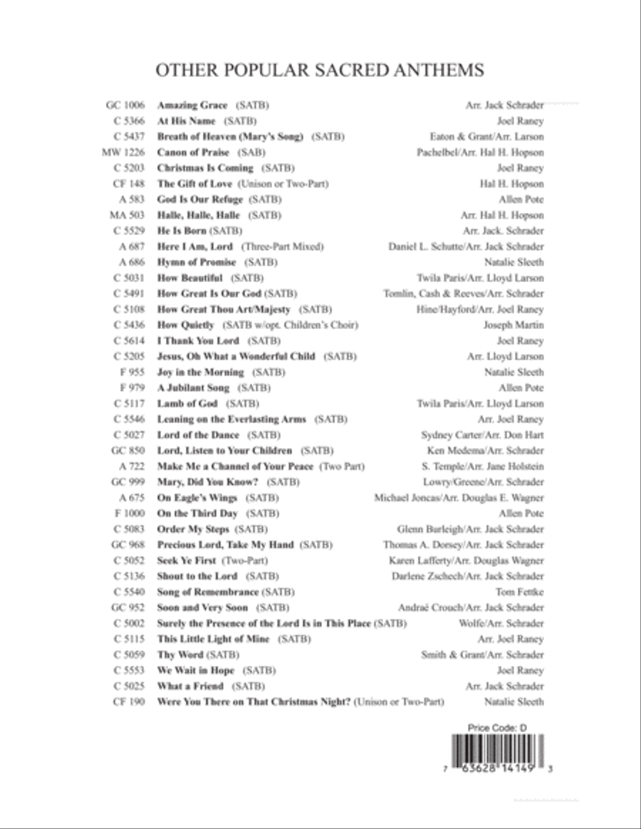 Kum Ba Yah Choir scores gallery preview page 16