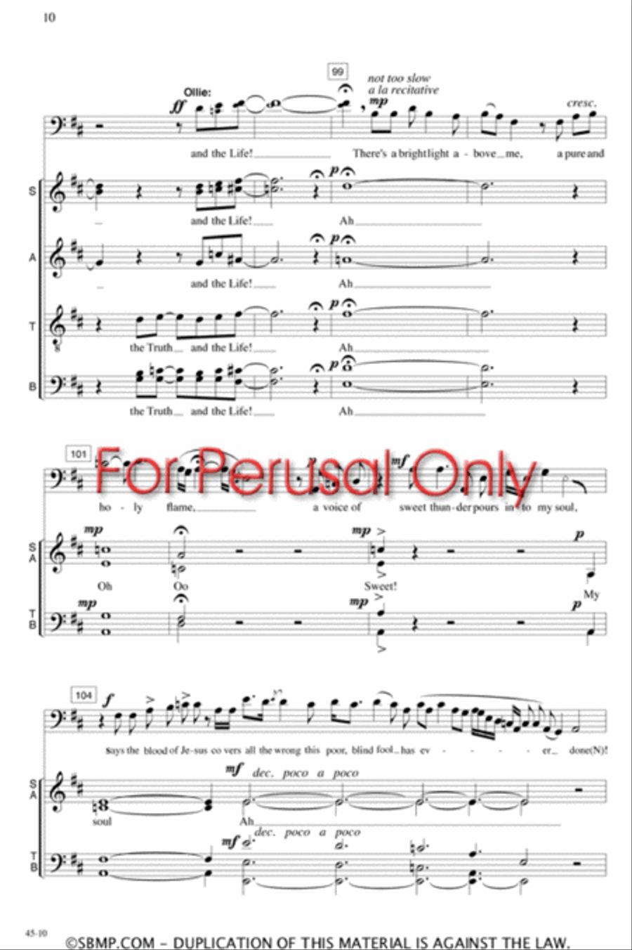 Wake Up, Ollie Brown! - SATB Octavo 4-Part scores gallery preview page 9