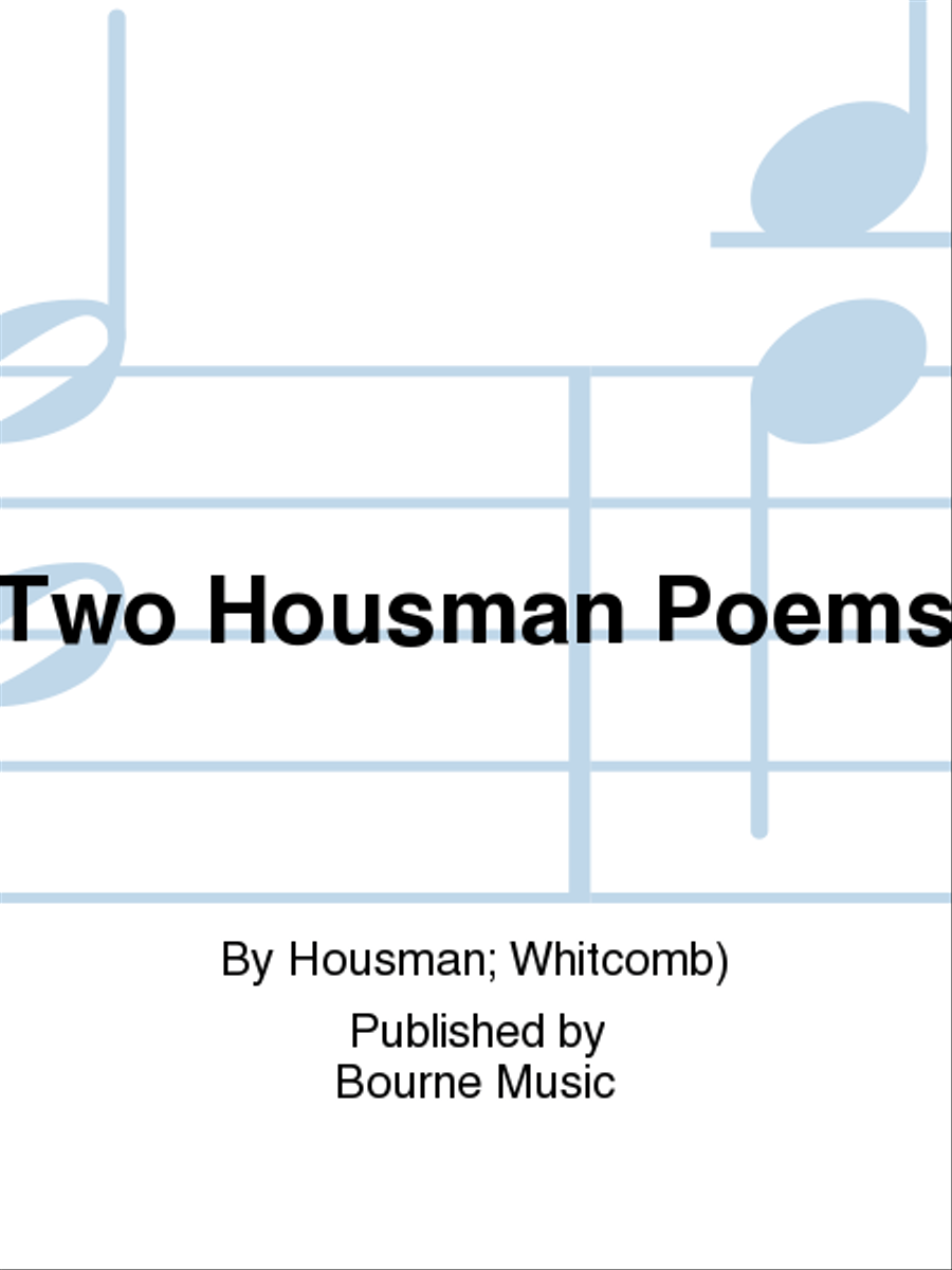 Two Housman Poems 4-Part scores gallery preview page 1