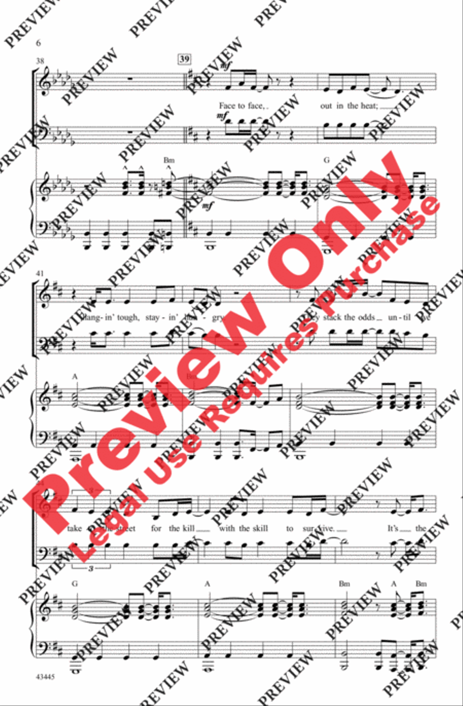 Eye of the Tiger 4-Part scores gallery preview page 6