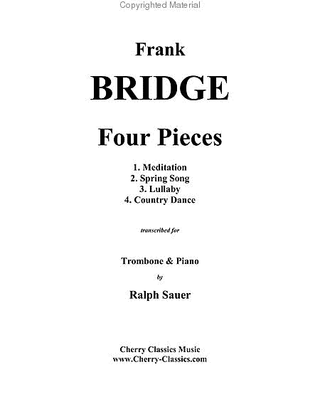 Four Pieces for Trombone & Piano