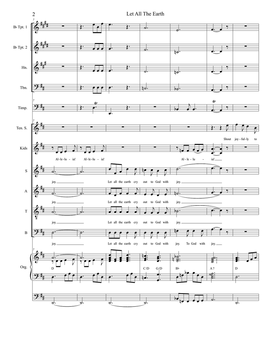 Let All The Earth (SATB divisi) Divisi scores gallery preview page 2