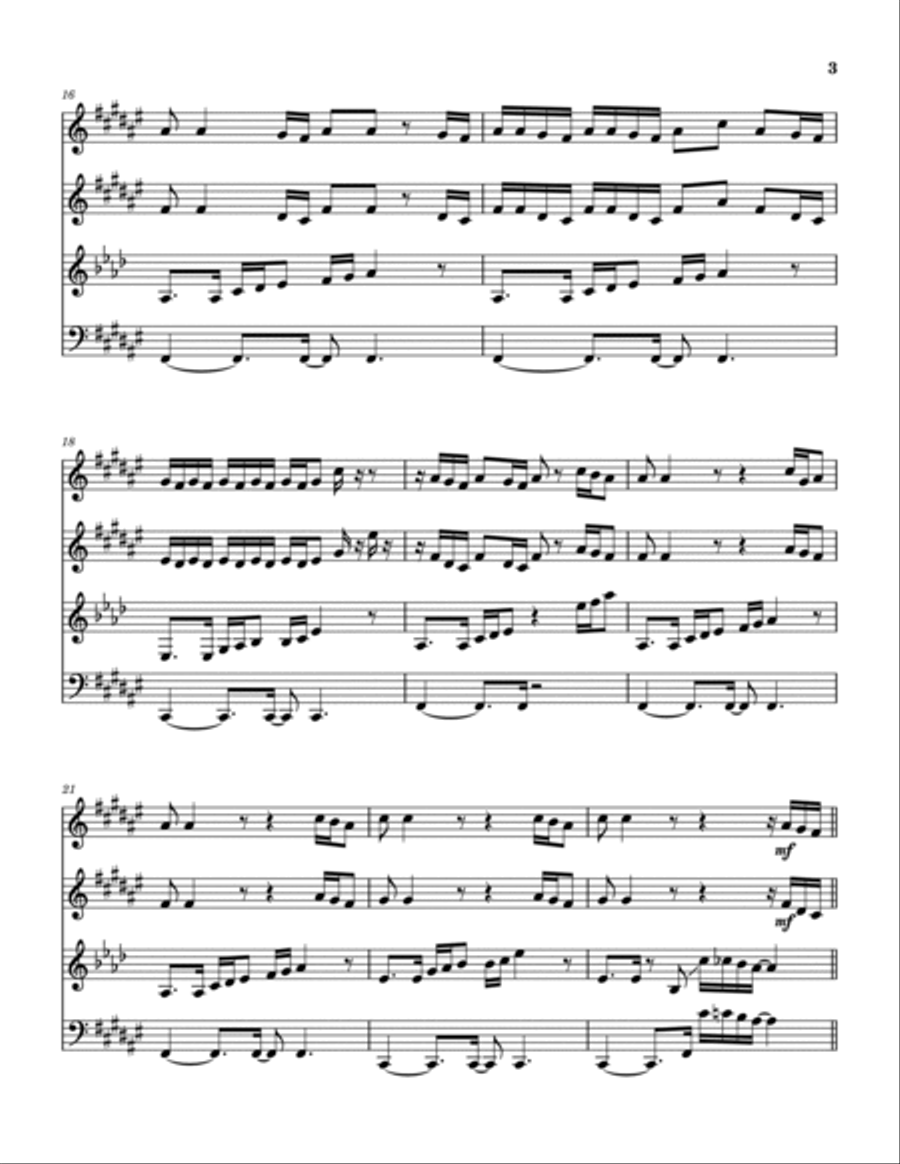 Fancy Like Christmas Woodwind Quartet scores gallery preview page 4