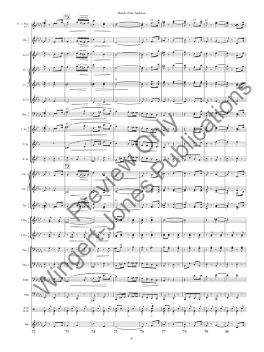 March of the Tankmen March of the Tankmen Concert Band scores gallery preview page 12