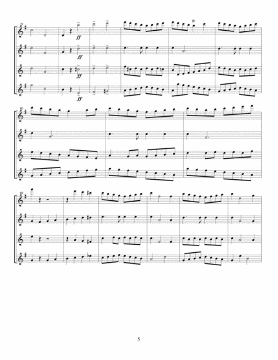 We Need A Little Christmas Woodwind Quintet scores gallery preview page 5