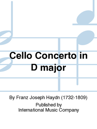 Book cover for Cello Concerto In D Major