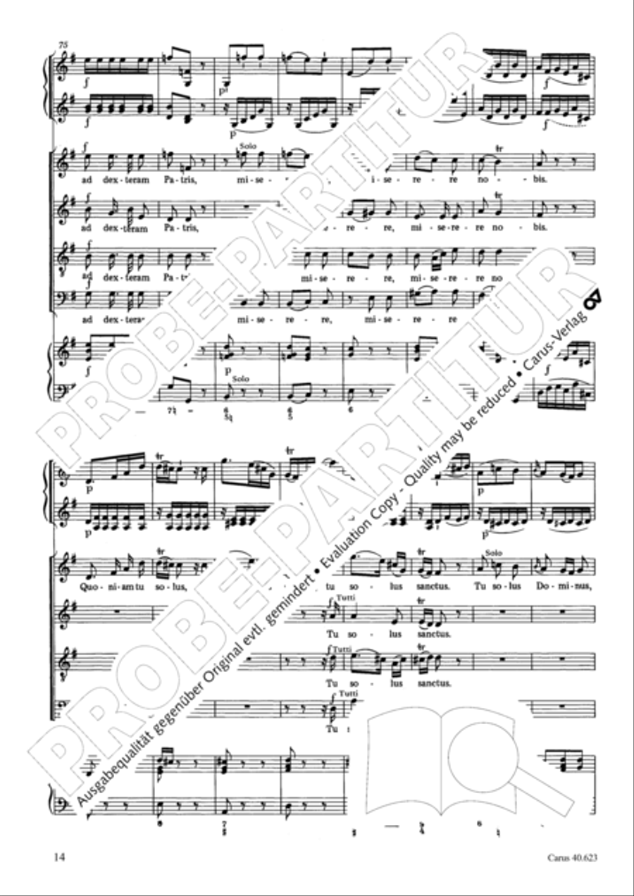 Missa brevis in G major Missa brevis in G major 4-Part scores gallery preview page 15
