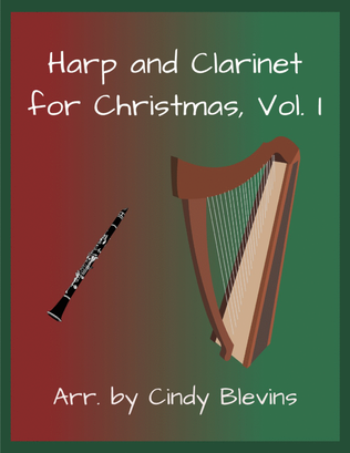 Book cover for Harp and Clarinet For Christmas, Vol. I, 14 arrangements
