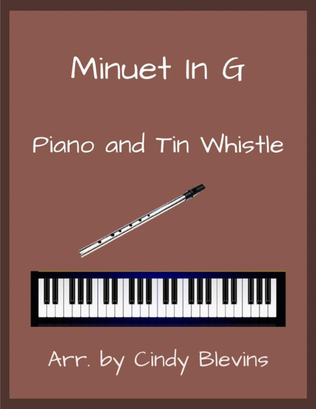 Book cover for Minuet In G, Piano and Tin Whistle (D)