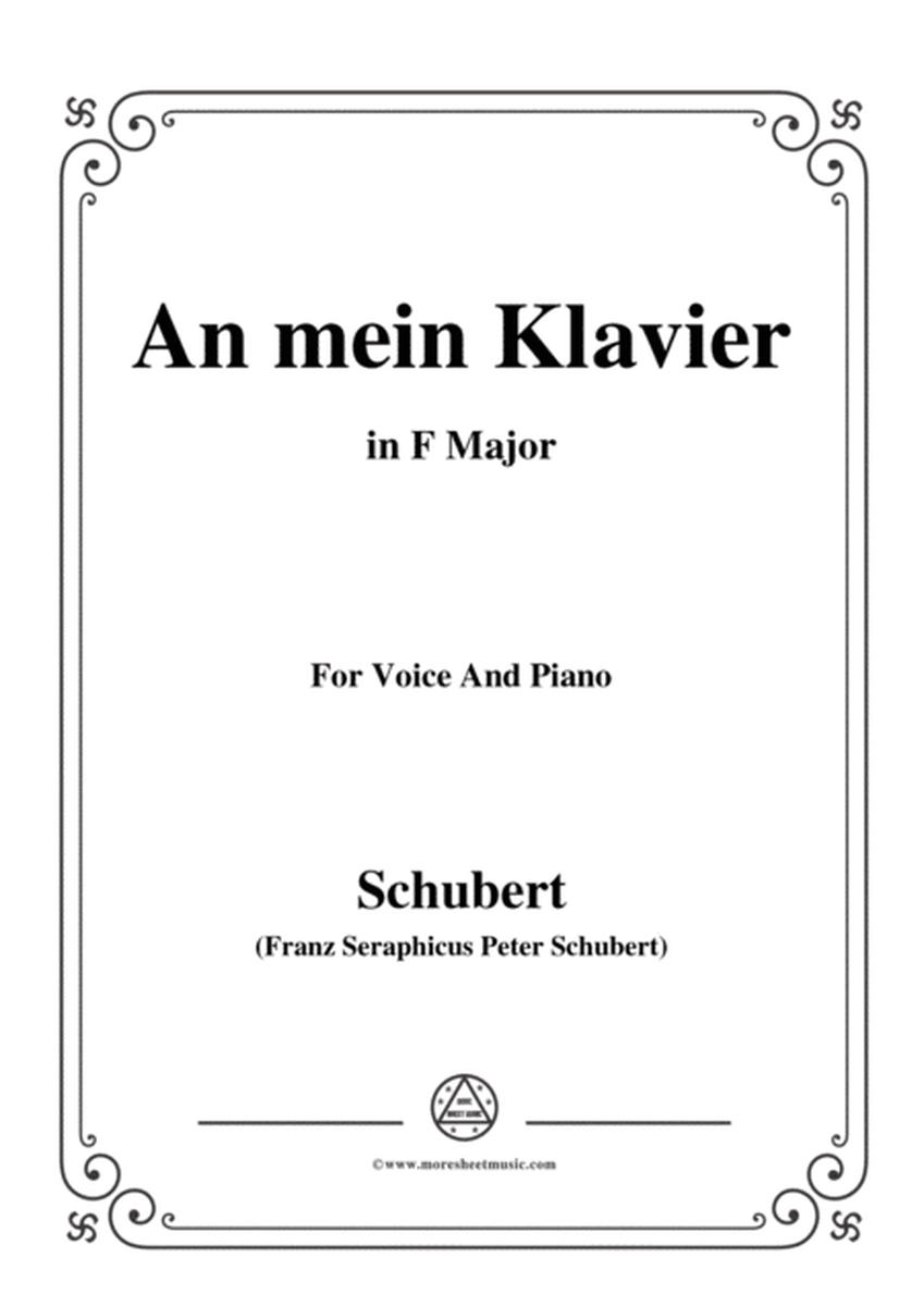 Schubert-An mein Klavier,in F Major,for Voice&Piano image number null