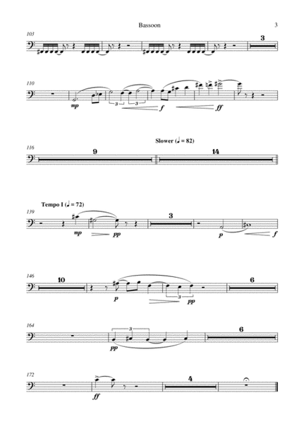 Carson Cooman: Symphony No. 3, “Ave Maris Stella” (2005) for chamber orchestra, bassoon part