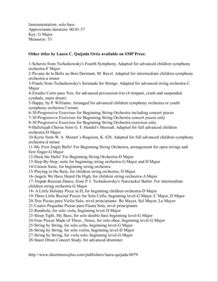 Not Double, but Solo. For solo double bass Double Bass scores gallery preview page 2