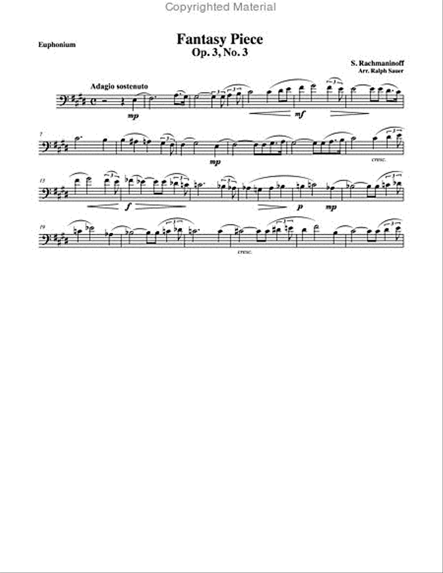 Fantasy Piece Op. 3 No. 3 for Euphonium & Piano Euphonium scores gallery preview page 2