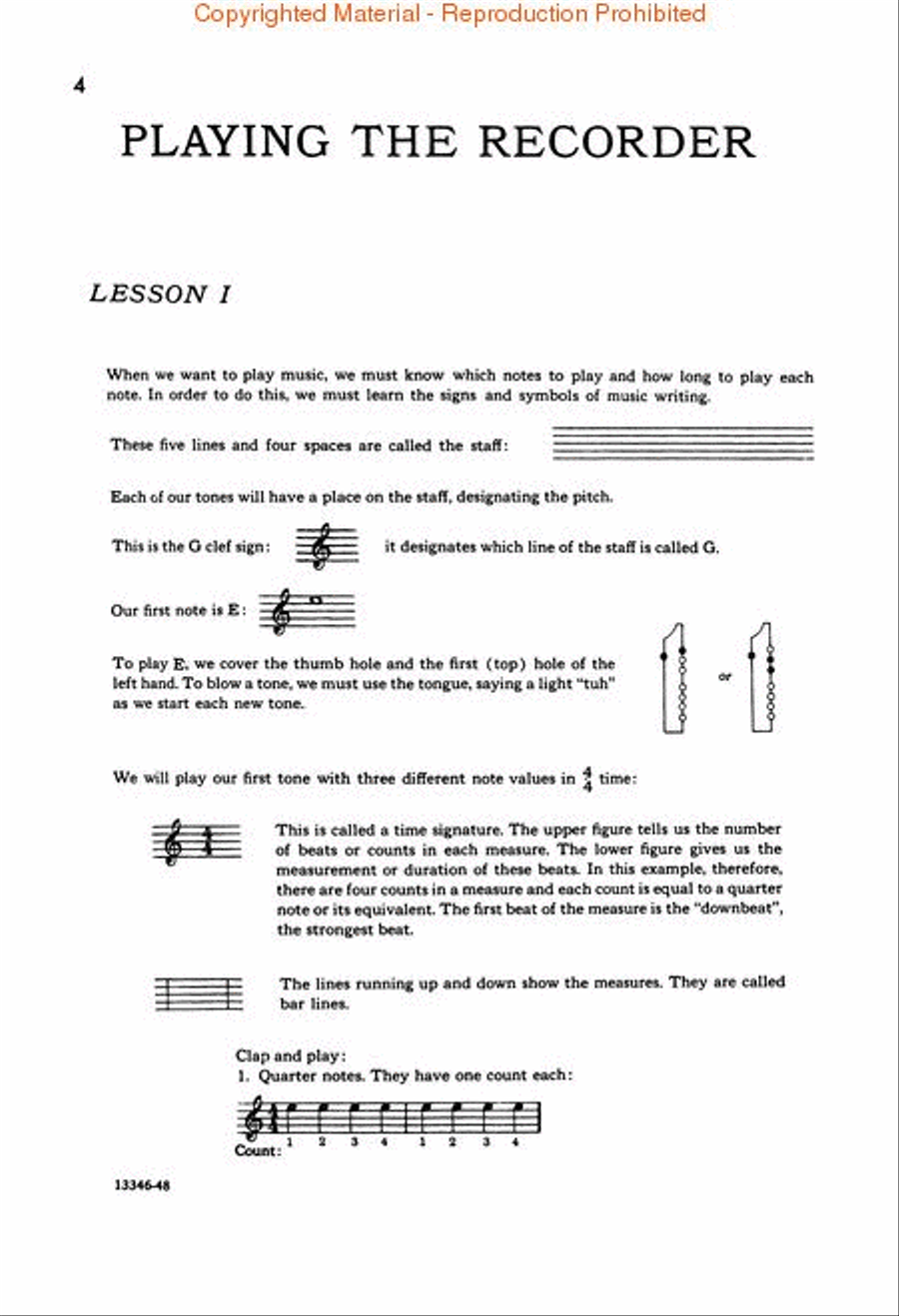 Playing the Recorder – Alto