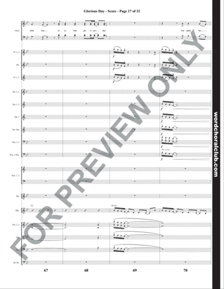 Glorious Day with Christ the Lord Is Risen Today - Orchestration Choir scores gallery preview page 18